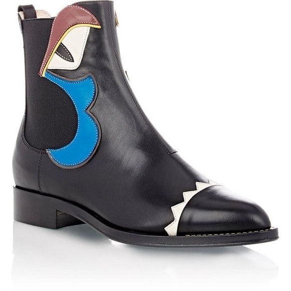 Fendi Shoes - Fendi Appliquéd Buggie/Monster Chelsea Boots